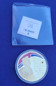 Coin, God Save The Queen Verse Gold Plated Coin - Swarovski Gem 2016 Ltd Edition - Picture 1 of 4