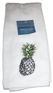 TROPICAL Embroidered Hand Towel ~ 16" X 26" ~PINEAPPLE - Picture 1 of 1