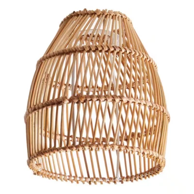 6.7 in. Natural Brown Bamboo Cone Shaped Replacement Pendant Shade with 2.25 in. - Image 1 of 4