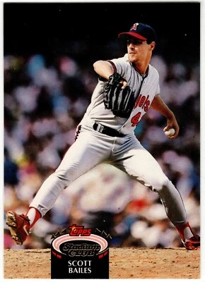 1992 Topps Stadium Club #167 - Scott Bailes - California Angels Baseball Card - Image 1 of 2
