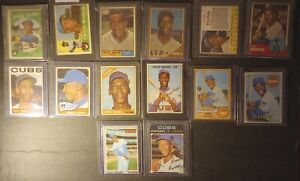 Topps Ernie Banks 14 Card Lot 100% AUTHENTIC!! LOOK!!!