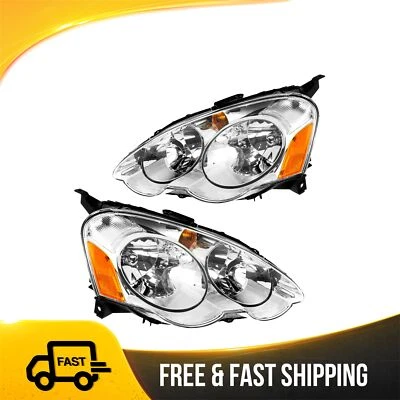 2x Front Headlight Assembly Left RightFits 2002-2004 Acura RSX - Imagem 1 de 4