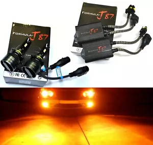 LED G8 Canceler 9140 Orange Two Bulbs Fog Light Replacement Upgrade Stock Lamp - Picture 1 of 12