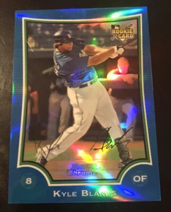 Tarjeta de novato Bowman 2009 cromada Kyle Blanks refractor azul #d 27/99! PADRES - Imagen 1 de 2