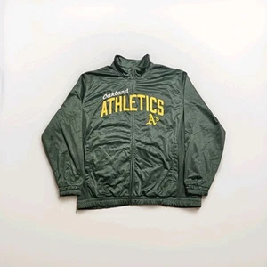 Oakland Athletics Rare XXXL Full Zip Embroidered Warm Track Jacket EUC Pockets - Picture 1 of 5