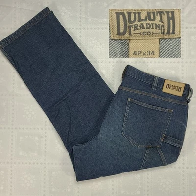 Pantalones de mezclilla flexibles para salón de baile Duluth Trading Co para hombre talla 42x34 calce clásico carpintero #o19 Foto 1 de 4