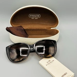 Coach Damen Sonnenbrille & Etui HC8087 eckig-ish Katzenauge dunkel Schildpatt - Bild 1 von 11