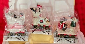 NEW Coca-Cola Christmas Polar Bear Express Train- 2003 Bradford Editions-Set 10 - Picture 1 of 7