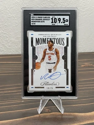 2020 Flawless Immanuel Quickley Rookie Auto /25 SGC 10 / 9.5 - Image 1 of 2