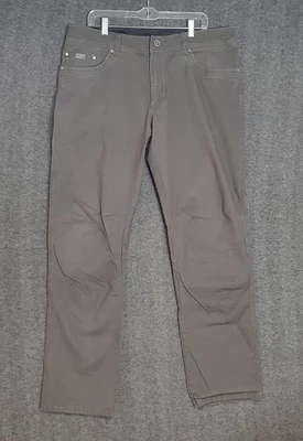 Pantalones de mezclilla Kuhl Kanvus para hombre 38x34 grises vintage pátina tinte senderismo al aire libre Foto 1 de 4