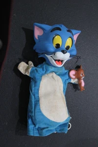 1965 Mattel Tom und Jerry Handpuppe mit Jerry Zugschnur funktioniert nicht selten - Bild 1 von 8