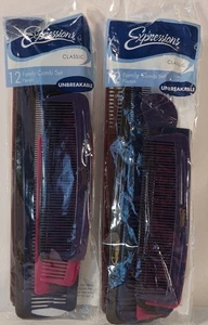 Vintage Expressions Unbreakable Classic Family Comb Set - 2 Pkgs of 12 Multi - Picture 1 of 6