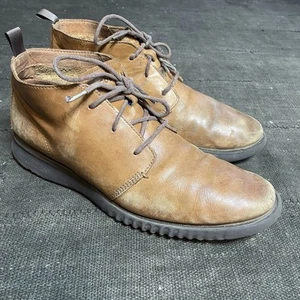 Cole Haan ZeroGrandOS C26944 Mens Size 10.5 Chukka Boot British Tan Leather Java - Picture 1 of 13