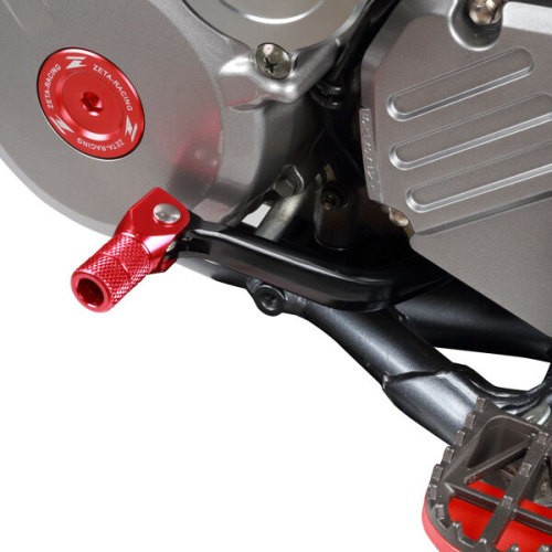 Zeta Revolver Shift Lever - Red, Adjustable 6-Position Forged Aluminum Shifter - View #3