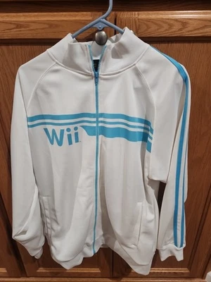 Jaqueta esportiva masculina Nintendo Wii manga longa pista zíper completo MED - Imagem 1 de 4