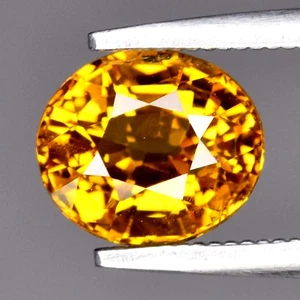 π 1.56ct 7x6mm VS Oval Natural Yellow Grossular Garnet - Elegant, Africa Gem - Picture 1 of 4