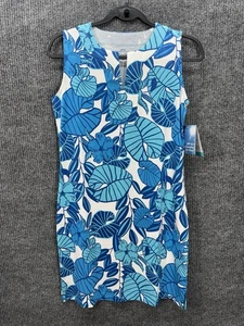 Coolibar Oceanside Tank Kleid Damen XS blau Palmen UPF 50+ Stretch leicht - Bild 1 von 10