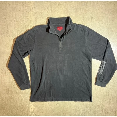 Supreme Black Quarter Zip Pullover Long Sleeve Shirt large - Image 1 of 4