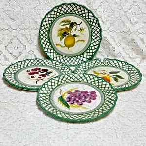 Raymond Waites Füllhorn Salat Pasteten 8 1/4 Zoll Traube Gitter Design 4er Set - Bild 1 von 8