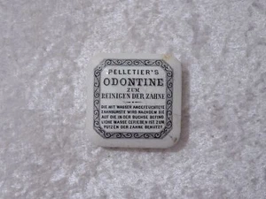 Antique Pelletier's Odontine For Cleaning Teeth Porcelain Lid - DEFECTIVE - Picture 1 of 4