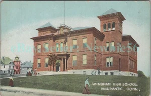 Willimantic Conn CT - EDIFICIO WINDHAM HIGH SCHOOL - Postal - Imagen 1 de 2