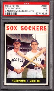 1964 Topps #182 Sox Sockers Yastrzemski Schilling Boston Red Sox  PSA 7 22743529