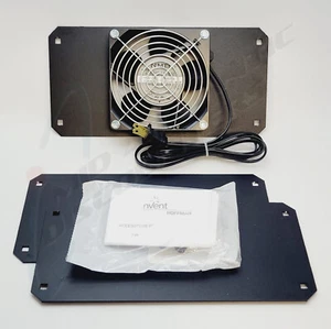 nVent HOFFMAN Access Plus 4" Fan Kit Black Steel 100 cfm, 115 VAC, 17908 EWMF2 - Picture 1 of 4