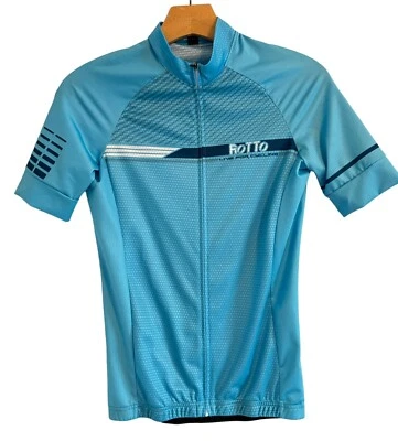 Rotto Cycling Shirt Size Small Short Sleeves Light Blue Shirt - Image 1 of 4