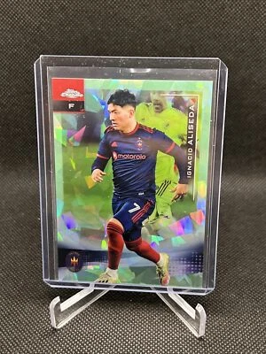 2021 Topps Chrome MLS Sapphire Edition Aqua /75 Ignacio Aliseda #142 RC Green - Image 1 of 2
