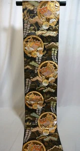 Japanischer Kimono SEIDE Fukuro OBI, Gold/SIL Gewinde, BT, Kiefer, L14 Fuß 5 Zoll 0,3559 Kostenloser Versand - Bild 1 von 16