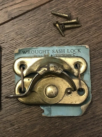 Vintage Wrought Sash Lock With Screws Cover