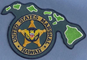 U. S. MARSHAL SERVICE DISTRICT OF HAWAII PATCH STATE SHAPED - Picture 1 of 1