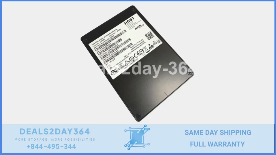 HGST Ultrastar SN200 PCIe NVMe 800 GB SSD Solid State Drive HUSMR7680BDP301 - Image 1 of 1