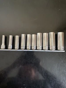 Snap On 11 pc Deep Socket SAE 1/4” - 7/8” SF series - Picture 1 of 12
