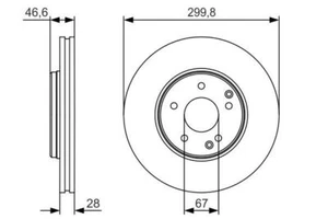Bosch 0 986 479 R79 Brake Disc Fits Mercedes-Benz C-Class C 230 Kompressor C 230 - Picture 1 of 6