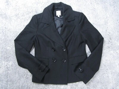 Halogen Coat Womens Small Pea Wool blend Jacket Long Sleeve Cowl Neck Outerwear - Image 1 of 4