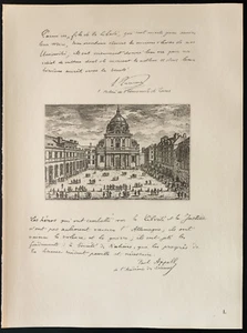 1926 - Lithographie citations de Lucien Poincarré, Paul Appell (Guerre 14 18) - Foto 1 di 1