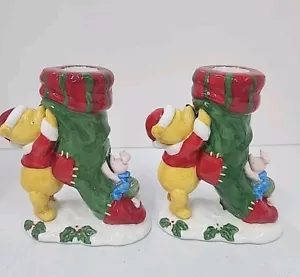 Candelabro clásico Pooh Midwest Cannon Disney Navidad Cónico Pooh Piglet (2) - Imagen 1 de 12