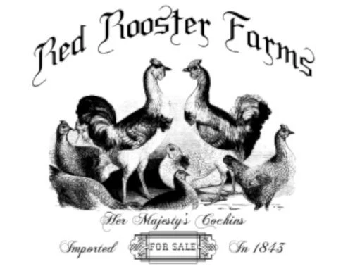 EMMALEEN'S VINTIQUES Vintage Image Rooster Farm Furniture Labels Transfers Waterslide Decals MIS662