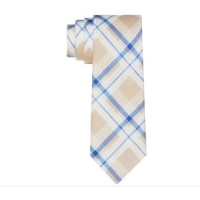 Tommy Hilfiger Para Hombres Robert Slim Patrón a Cuadros Lino Corbata Marrón Talla Regular Nuevo con Etiquetas Foto 1 de 2