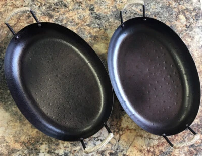 Lot Of 2 - Threshold ~ 11" x 18.1" Iron Serving Trays With Handles ~ Dark Brown - Image 1 of 4