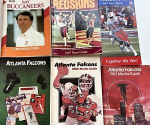 1980’s NFL Football Media Guide Lot Falcons Buccaneers Washington Patriots