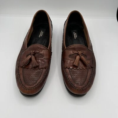 Мокасины мужские Hush Puppies Kiltie с кисточками размер 11,5 средние коричневая кожа мягкие - Изображение 1 из 4