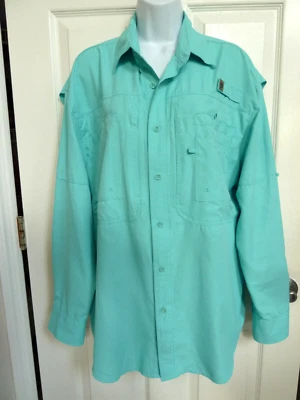 *Camisa de pesca REEL LEGEND para hombre talla XL manga larga ventilada azul bebé* Foto 1 de 4