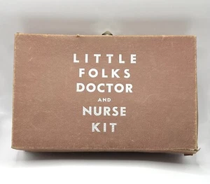 Vintage Little Folks Arzt und Krankenschwester Kit Rednaw New York, Papier Ephemera Plastikspielzeug - Bild 1 von 16