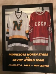 Minnesota North Stars vs Soviet World Team 1/4/83 Met Center program - Picture 1 of 2