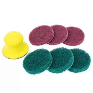 Kit Manuale Pad Pulizia | Scotch Brite Graffi Ruote Abrasive Lucidatura Buffing - Foto 1 di 2