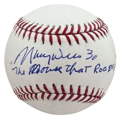 Maury Wills Signed MLB Major League Baseball w/ "The Mouse That Roared!" JSA - Image 1 of 4