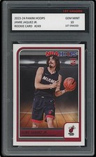 Jamie Jaquez Jr. 2023-24 Panini NBA Hoops 1st Graded 10 Rookie Card RC #249 Heat