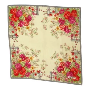 Bufanda de foulard con estampado floral Daniel La Foret para mujer | Diseñador de lujo vintage de colección - Imagen 1 de 2
